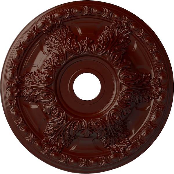 Ekena Millwork Granada Ceiling Medallion (Canopies up to 7 1/8"), 23 3/8"OD x 3 5/8"ID x 2 1/2"P, Brushed Mahogany CM23GABMF - main